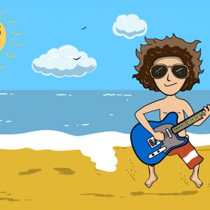 Las asombrosas vacaciones de El Salmón en la playa